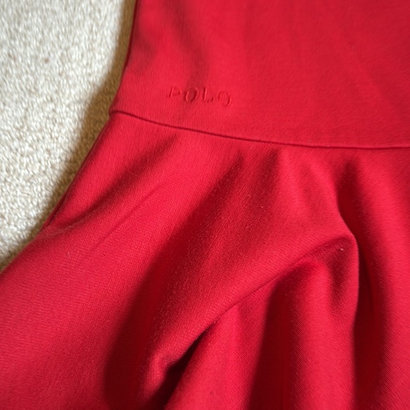 Ralph Lauren Girls Vibrant Red Ruffle Hem Dress - Picture 3 of 6